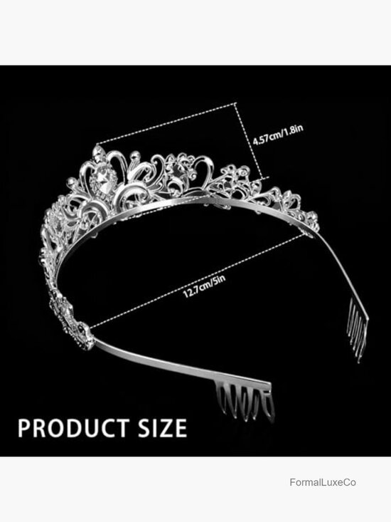 12 Crystal Tiaras Crowns with Combs Rhinestone Party Hair Accessories main image 5